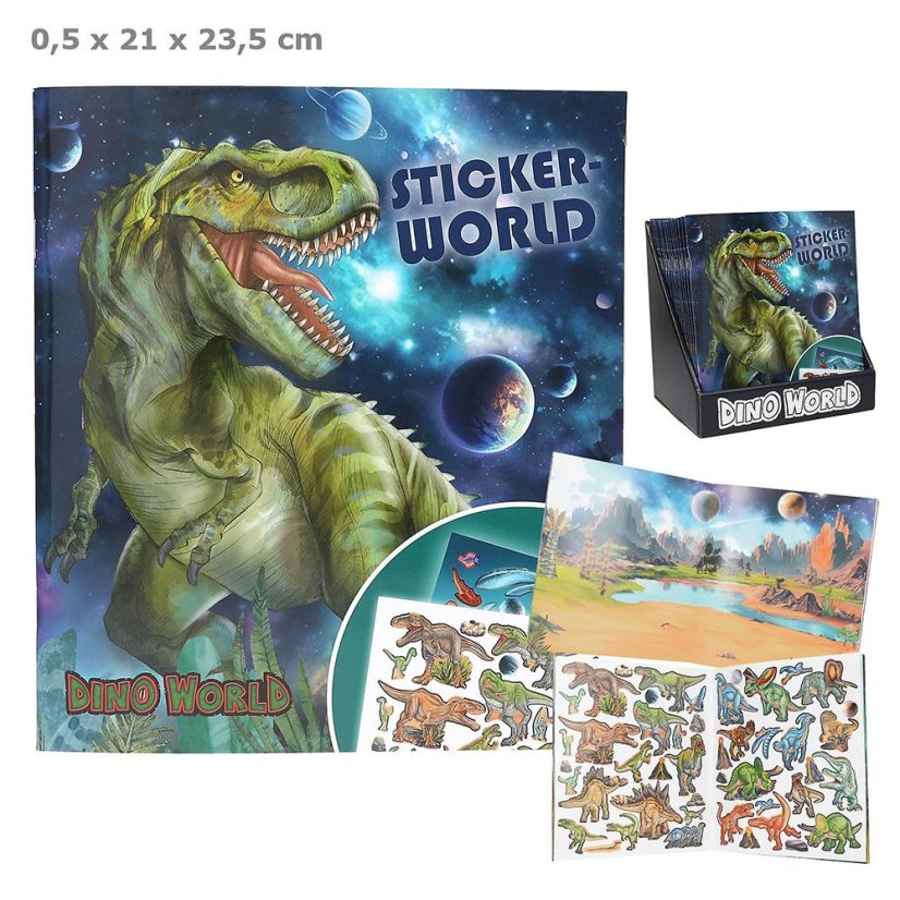 Kreatívna kniha s nálepkami Dino World Nálepkový svet