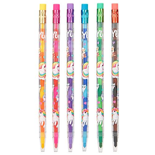 Farebné ceruzky v puzdre s gumou Ylvi Colour Twinnies