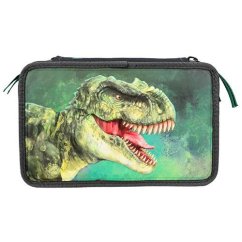 Trojposchodový peračník s vybavením Dino World T-Rex zelený