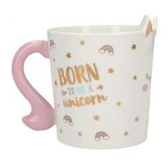Porcelánový hrnček Ylvi Born to be a Unicorn, 300 ml