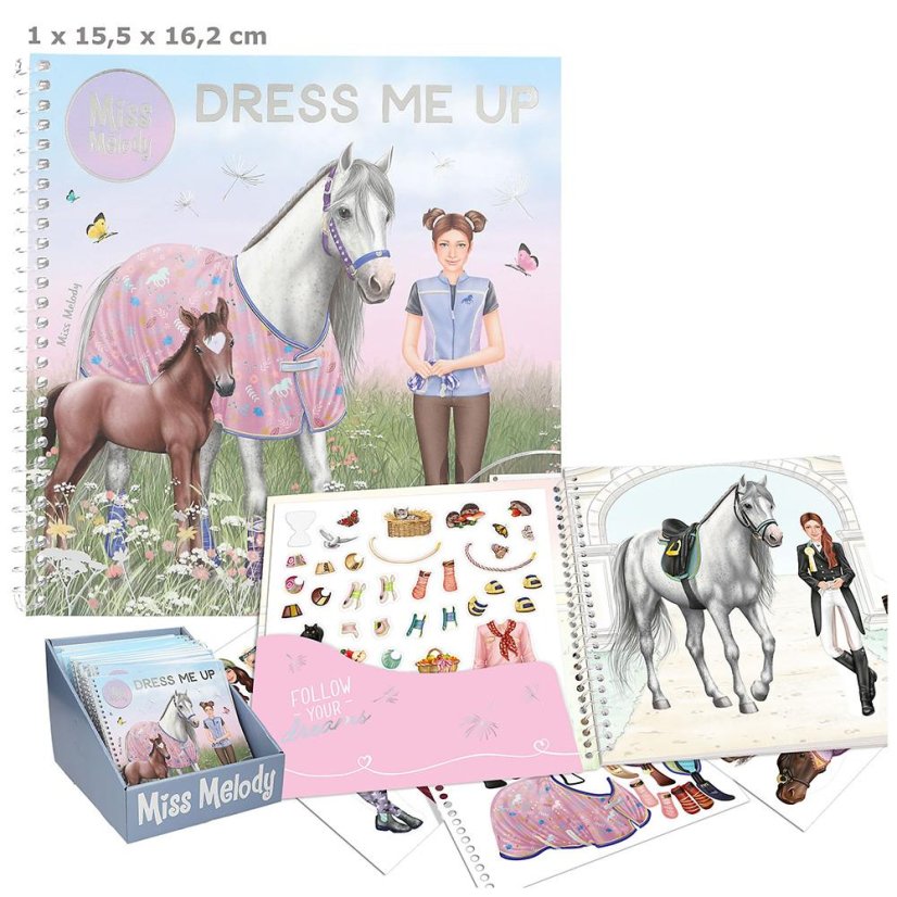 Kreatívna omaľovánka s nálepkami Miss Melody