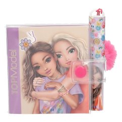 Mini poznámkový blok s guľôčkovým perom Top Model Girl Power