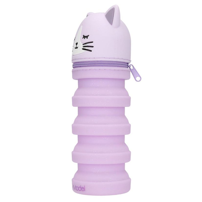 Silikonový penál Top Model – fialová kočička Blooming Kitty