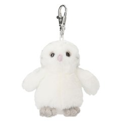 Plyšová sovička s karabinkou Snukis, white