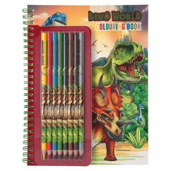 Omalovánky s pastelkami Dino World Carnotaurus