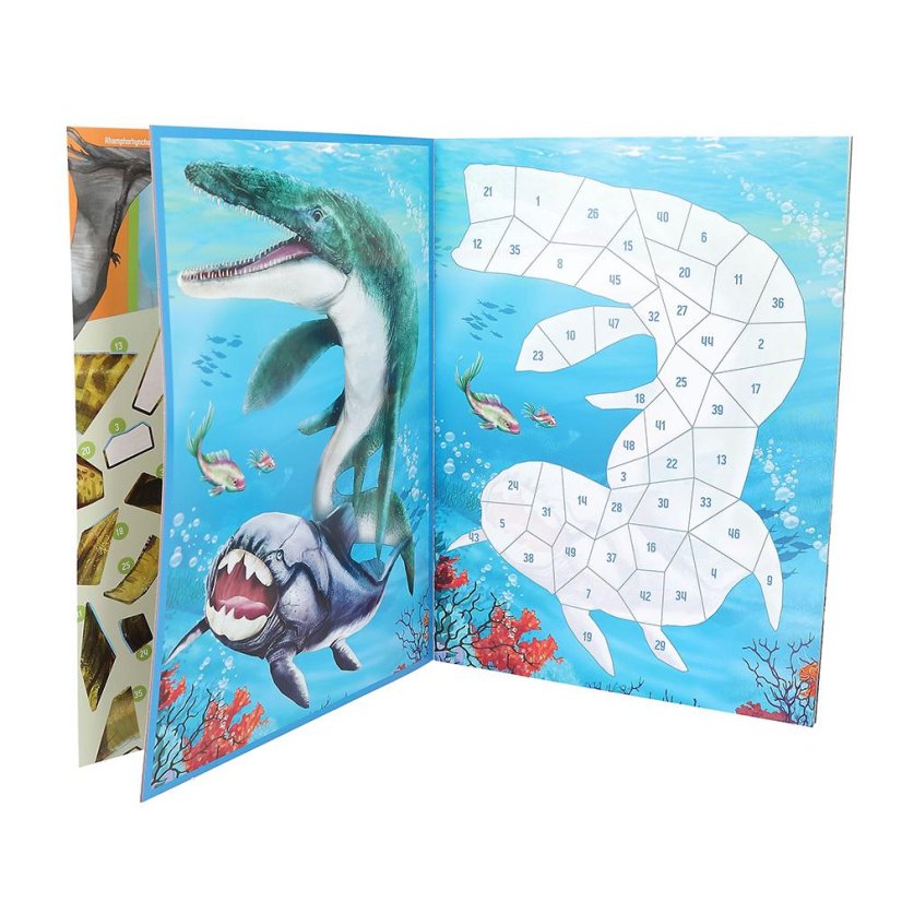 Kreativní sešit se samolepkami Dino World Number Stickers