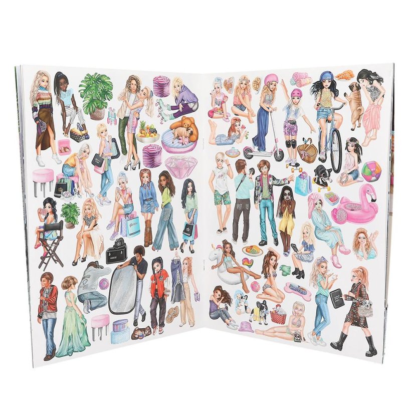 Kreativní sešit Top Model Stickerworld 220 samolepek