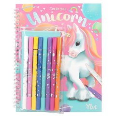 Kreativní sešit s oboustrannými fixy Ylvi Create your Unicorn