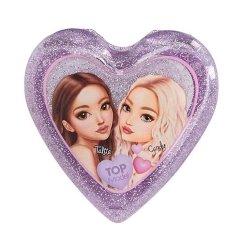 Skladacia kefka v tvare srdca so zrkadielkom Top Model, Candy & Talita