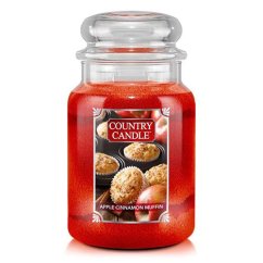 Sviečka Country Candle veľká, jablkový škoricový muffin