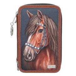 Trojpodlažné puzdro na ceruzky s doplnkami Miss Melody, Luxury Horse