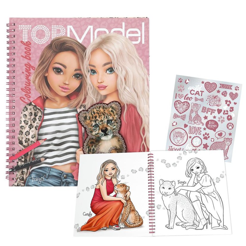 Kreatívna omaľovánka s nálepkami Top Model LeoHeart