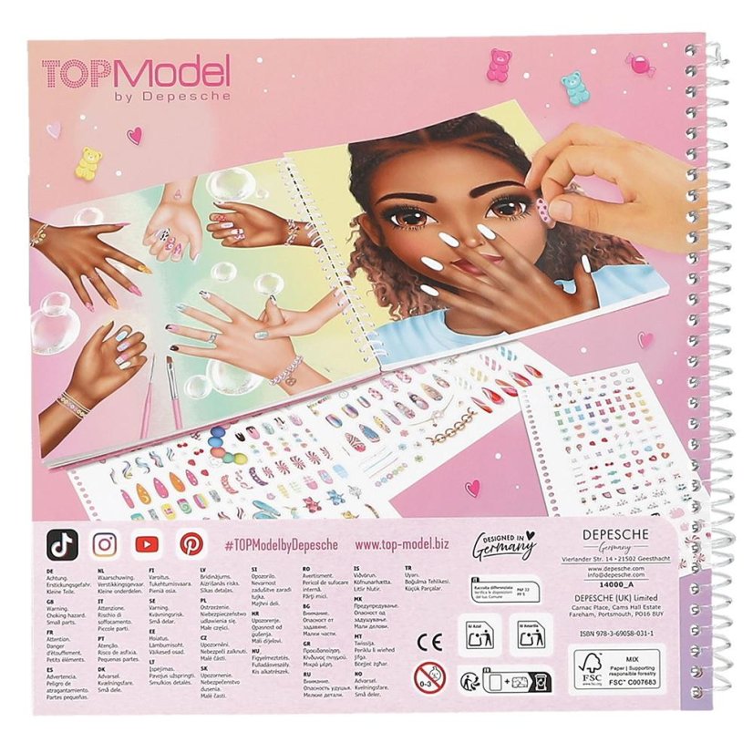 Kreativní sešit nehtového designu Top Model Hand Designer