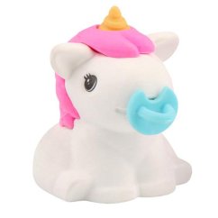Gumovací pryž Ylvi & Minimoomis, modrý dudlík