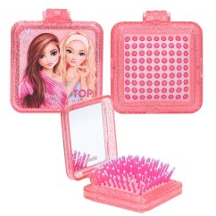 Skládací kartáč na vlasy se zrcátkem Top Model Beauty&Me