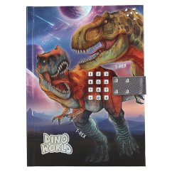 Kódový denník Dino World T-Rex & Utahraptor