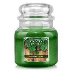 Country Candle stredná, balzam a céder