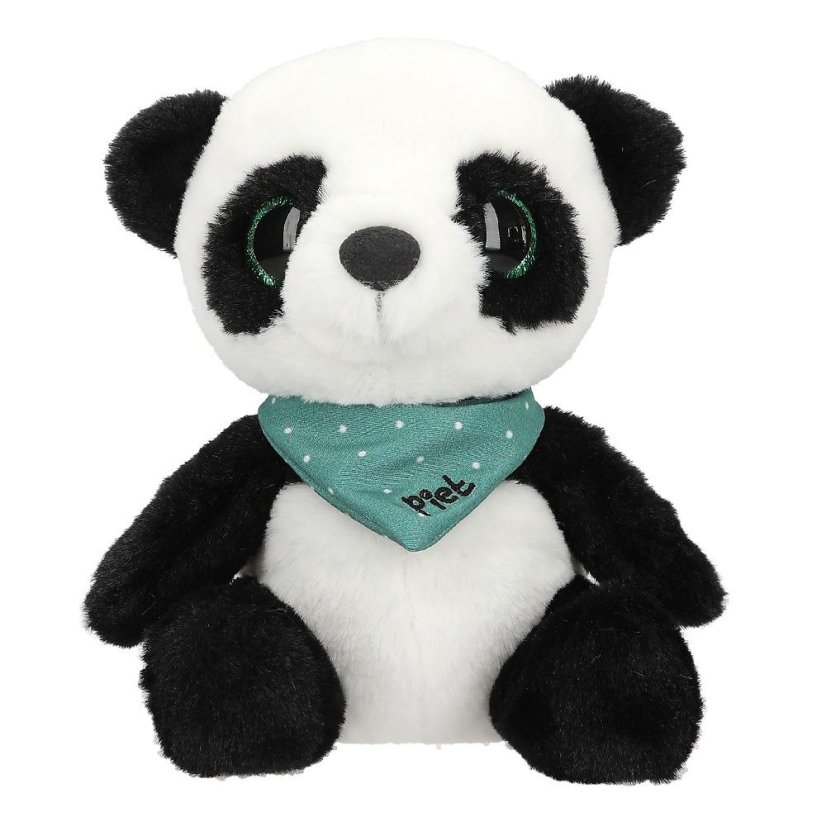 Plyšová panda Snukis Piet – černo-bílá, 18 cm
