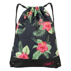 Cieľová čierna športová taška s kvetinovým vzorom 21938