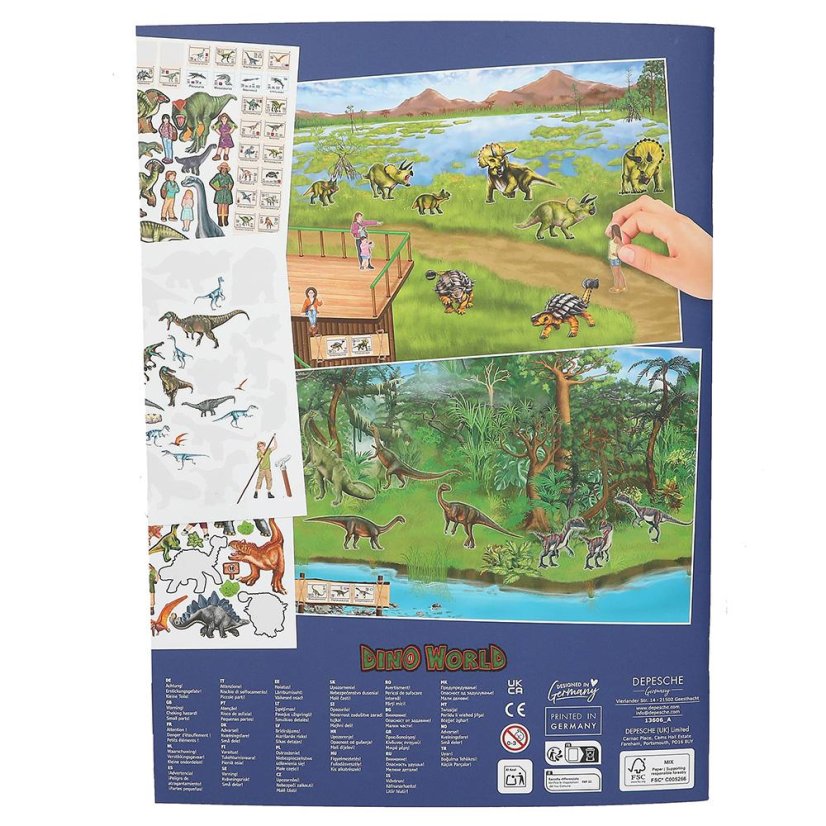 Kreatívna kniha nálepiek „Vytvor si vlastnú Dino ZOO“