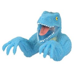 Prstová loutka Dino World T-Rex modrý se zelenou hlavou