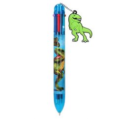 Šesťfarebné pero so zeleným príveskom T-Rexa zo sveta Dino