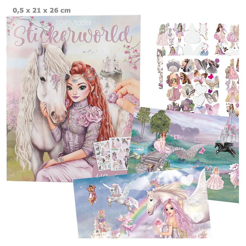 Kreativní sešit Top Model Stickerworld 110 samolepek, Lexy and Horse