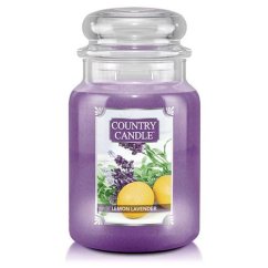 Sviečka Country Candle veľká, citrónová levanduľa