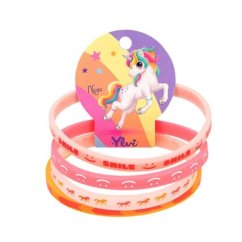 Sada silikonových náramků Ylvi, 4 ks, light pink