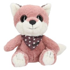 Plyšová líška Snukis Foxie – 18 cm, ružovo-biela