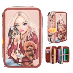 Trojposchodové puzdro na ceruzky s príslušenstvom Top Model Fur Ever Friends