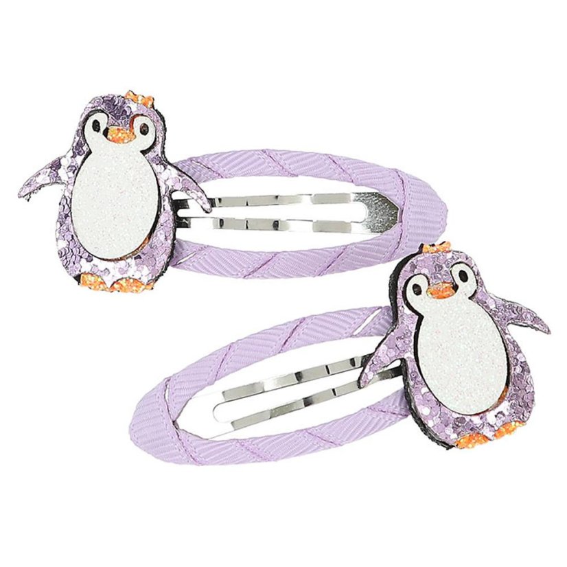 Princezná Mimi trblietavé sponky do vlasov tučniaky