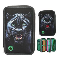 Trojposchodové LED puzdro na ceruzky s príslušenstvom Adventure World