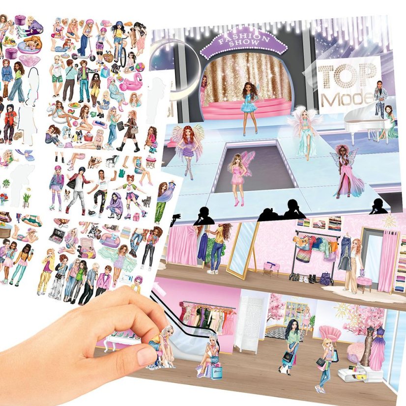 Kreativní sešit Top Model Stickerworld 220 samolepek