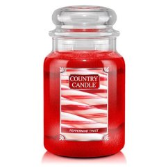 Sviečka Country Candle veľká, Peppermint Twist