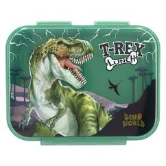 Svačinový box Dino World, tři sekce, T-Rex Lunch