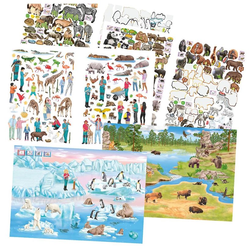 Kreatívny zošit s nálepkami „Vytvor si vlastnú ZOO“