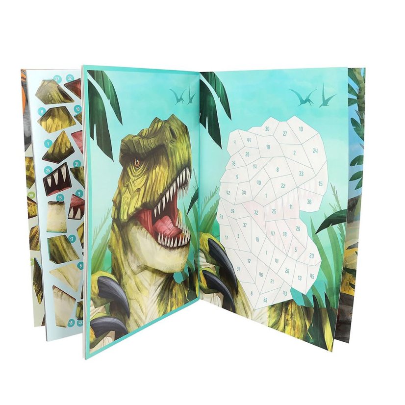 Kreativní sešit se samolepkami Dino World Number Stickers