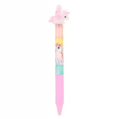 Gumovací propiska s ozdobou jednorožce Ylvi, light pink