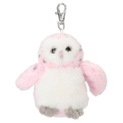 Plyšová sovička s karabinkou Snukis, pink