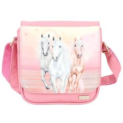 Crossbody Miss Melody, 3 koníci v běhu, růžová