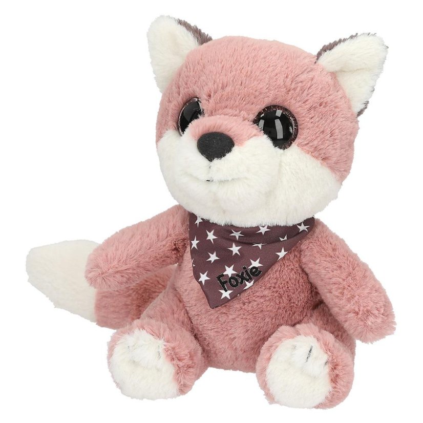 Plyšová lištička Snukis Foxie – 18 cm, růžovo-bílá