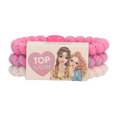 Sada 3 gumičiek do vlasov Top Model, ružové odtiene