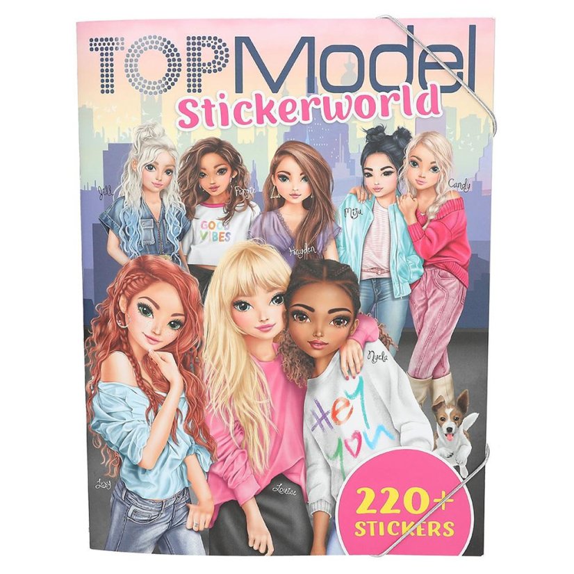 Kreativní sešit Top Model Stickerworld 220 samolepek