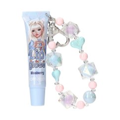 Lesk na rty s korálkovým přívěskem Top Model Glow to Go, vůně borůvek