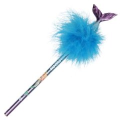 Grafitová ceruzka Fantasy model s rybím chvostom, modré chmýří