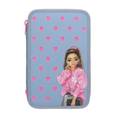 Trojposchodové puzdro na ceruzky s príslušenstvom a odznakmi Top model Talita