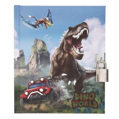 Dino World denník so zámkom, červený Jeep
