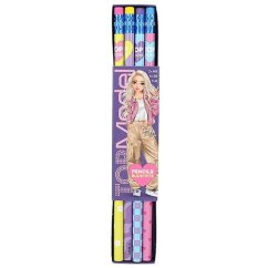 Sada štyroch grafitových ceruziek s gumou Top Model, Candy, blau