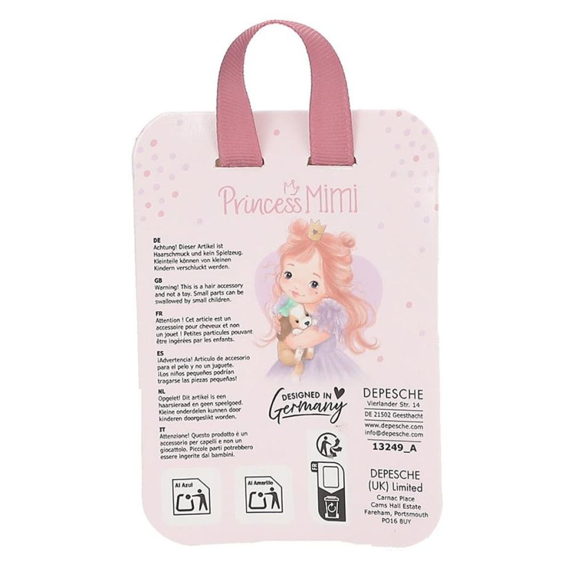 Lesklé sponky do vlasov Princess Mimi s mašľami